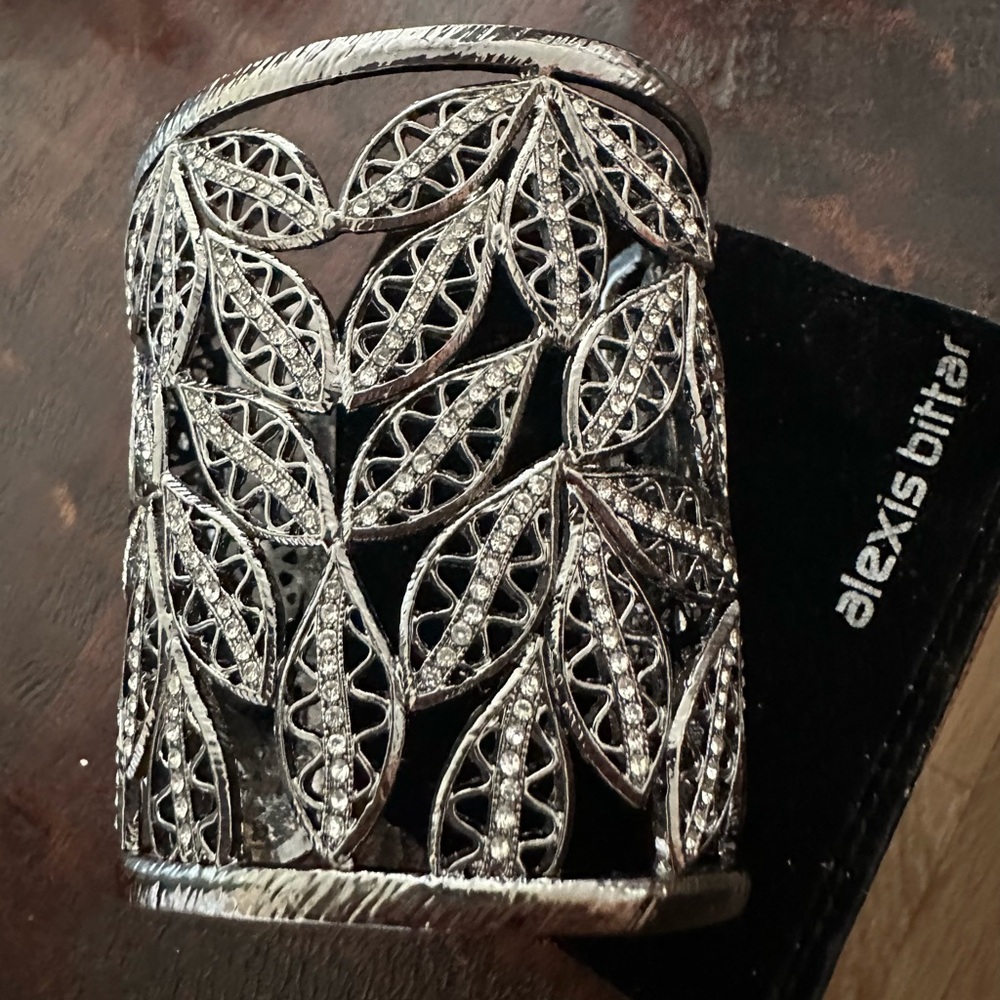 Alexis Bittar Intricate Silver Leaf Cuff